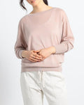 Pull Léger En Cachemire À Col Rond - Rose Poudré - Femme