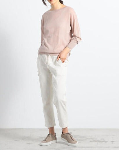 Pull Léger En Cachemire À Col Rond - Rose Poudré - Femme