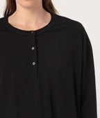 Maillot Henley Clean Finish - Noir - Femme