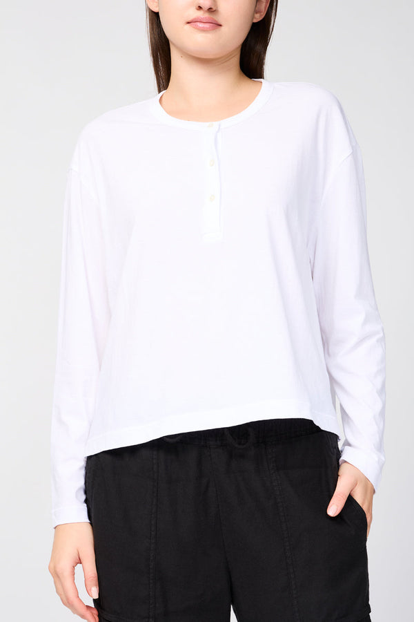Maillot Henley Clean Finish - Blanc - Femme