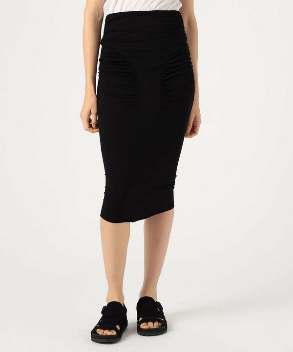 Jupe Crayon Froncée - Noir - Femme