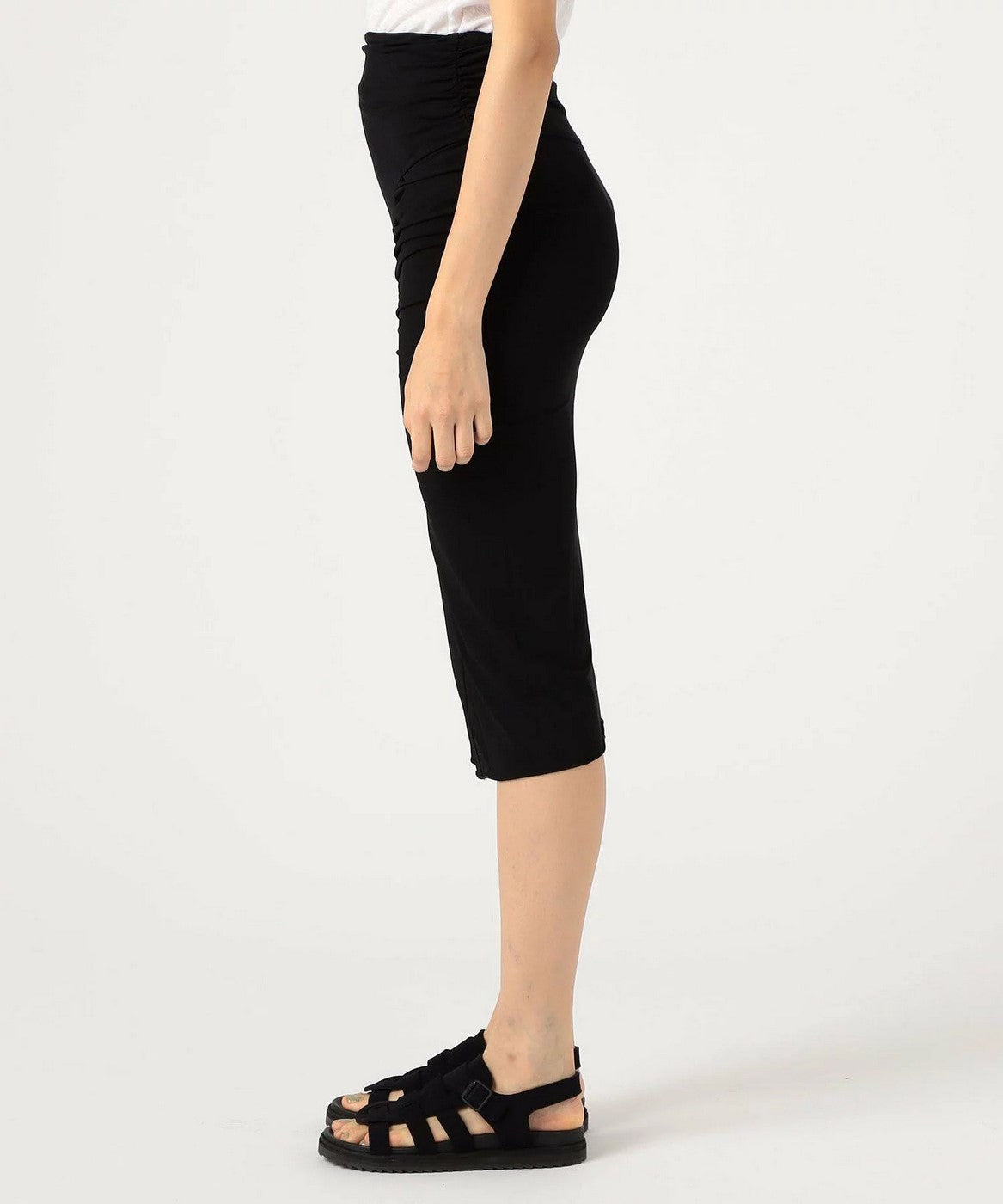 Jupe Crayon Froncée - Noir - Femme
