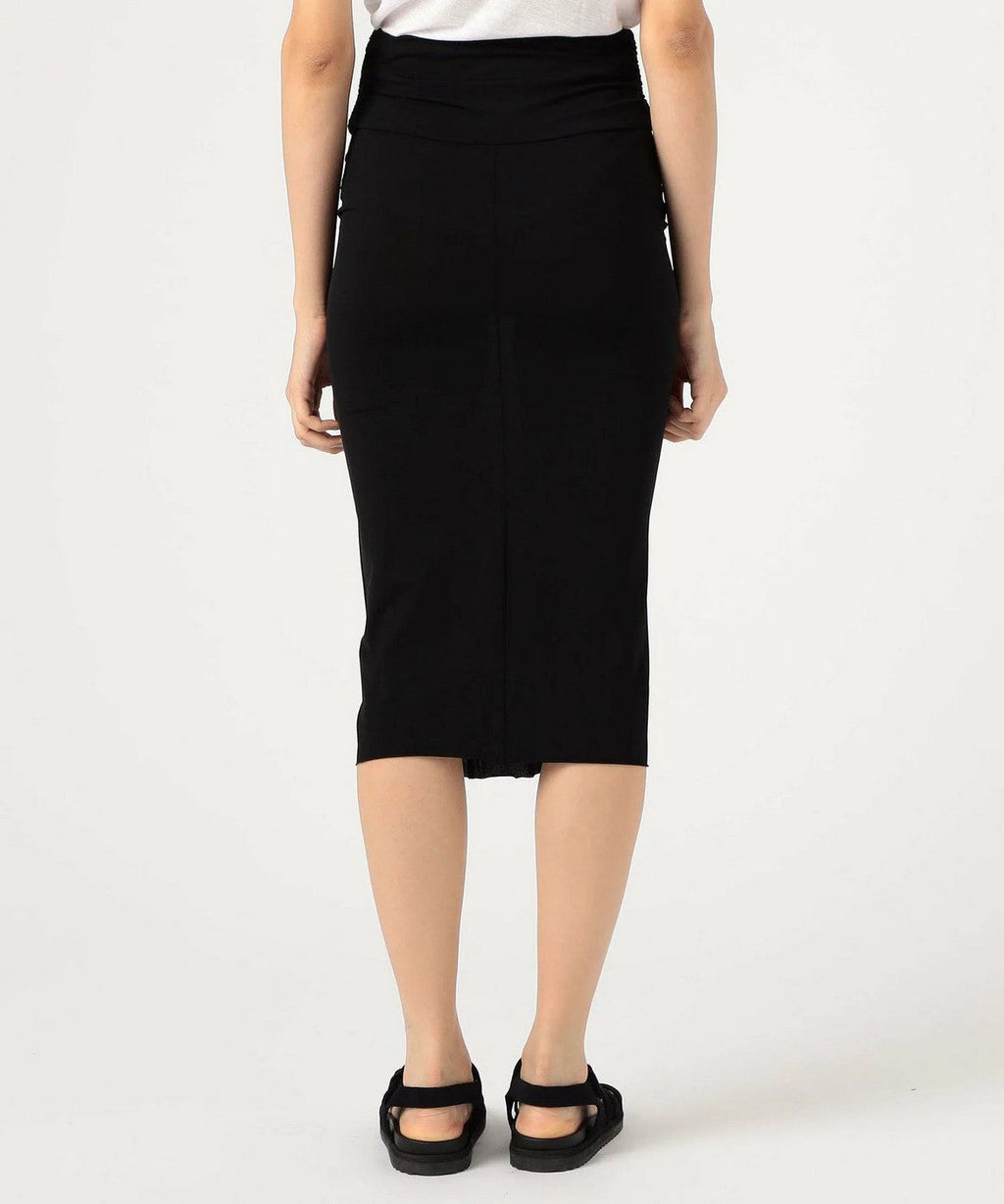 Jupe Crayon Froncée - Noir - Femme