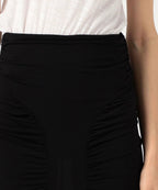 Jupe Crayon Froncée - Noir - Femme