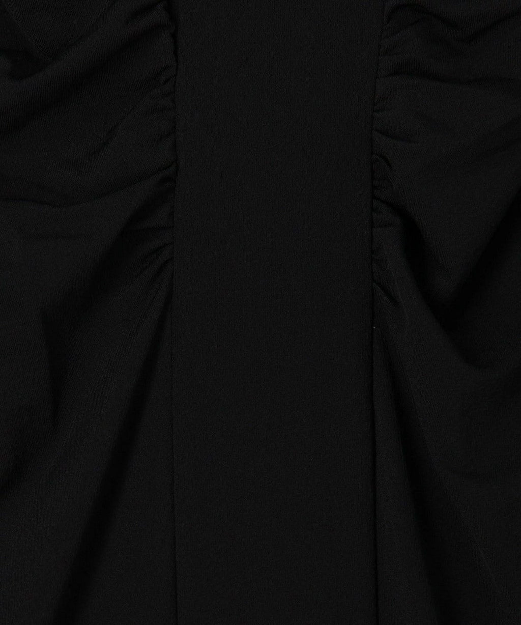 Jupe Crayon Froncée - Noir - Femme
