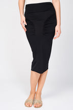 Jupe Crayon Froncée - Noir - Femme
