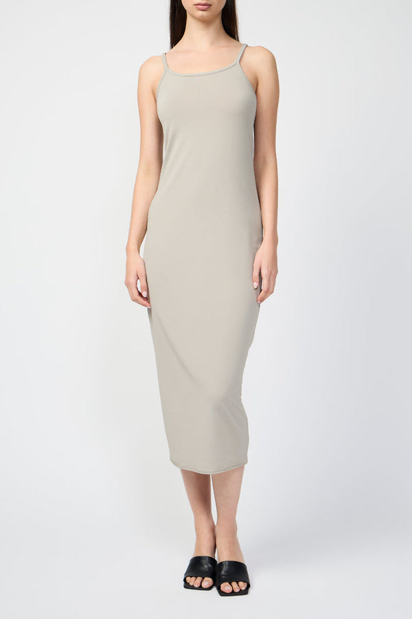 Robe Débardeur En Jersey Crêpe Mat - Mineral - Femme