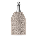 Napa - Lot De 2 Rafraîchisseurs De Bouteille Souple Damassé Gris - Textile