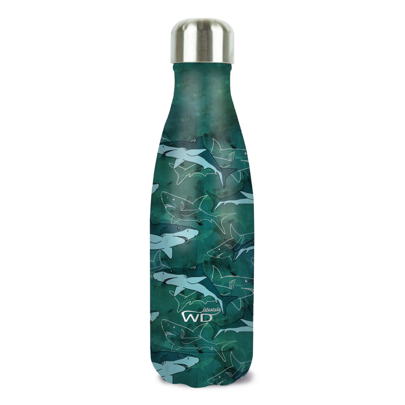 Bouteille Isotherme En Acier Inoxydable - Décor Requins