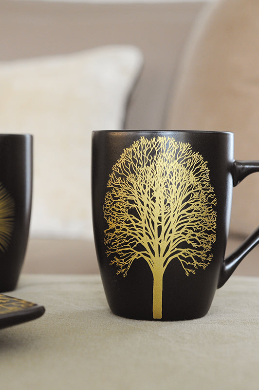 Singapore - Lot De 2 Tasses - Noir - Céramique - 330ml