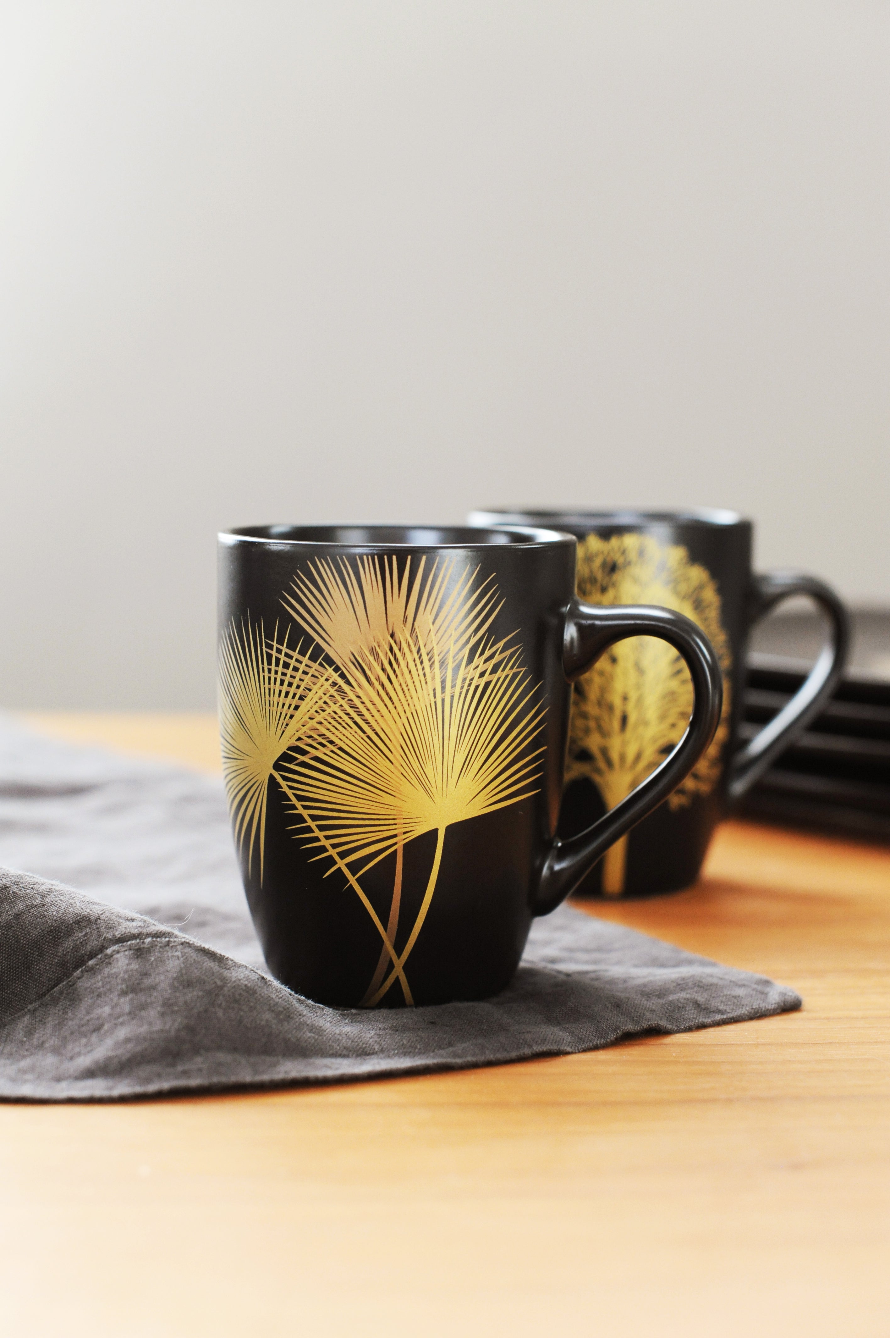 Singapore - Lot De 2 Tasses - Noir - Céramique - 330ml