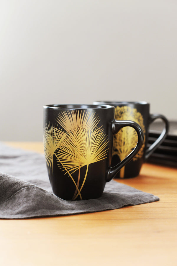 Singapore - Lot De 2 Tasses - Noir - Céramique - 330ml