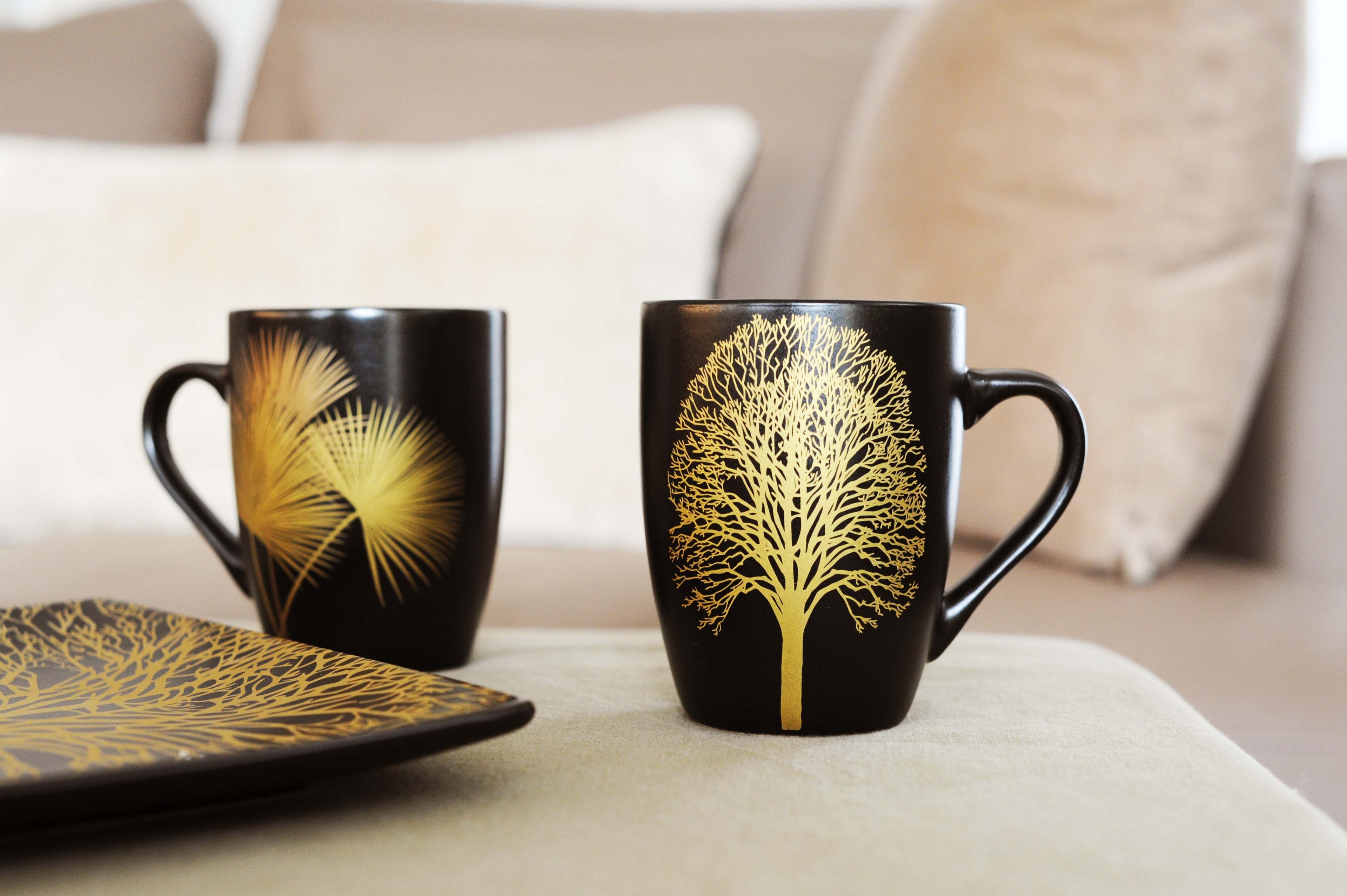 Singapore - Lot De 2 Tasses - Noir - Céramique - 330ml