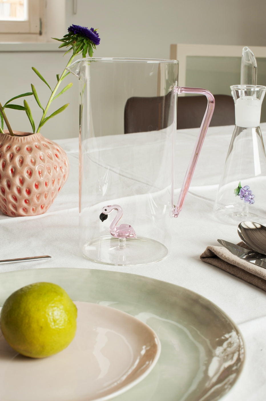 Monterey - Pichet Flamant Rose - Verre Borosilicate - 1,2L