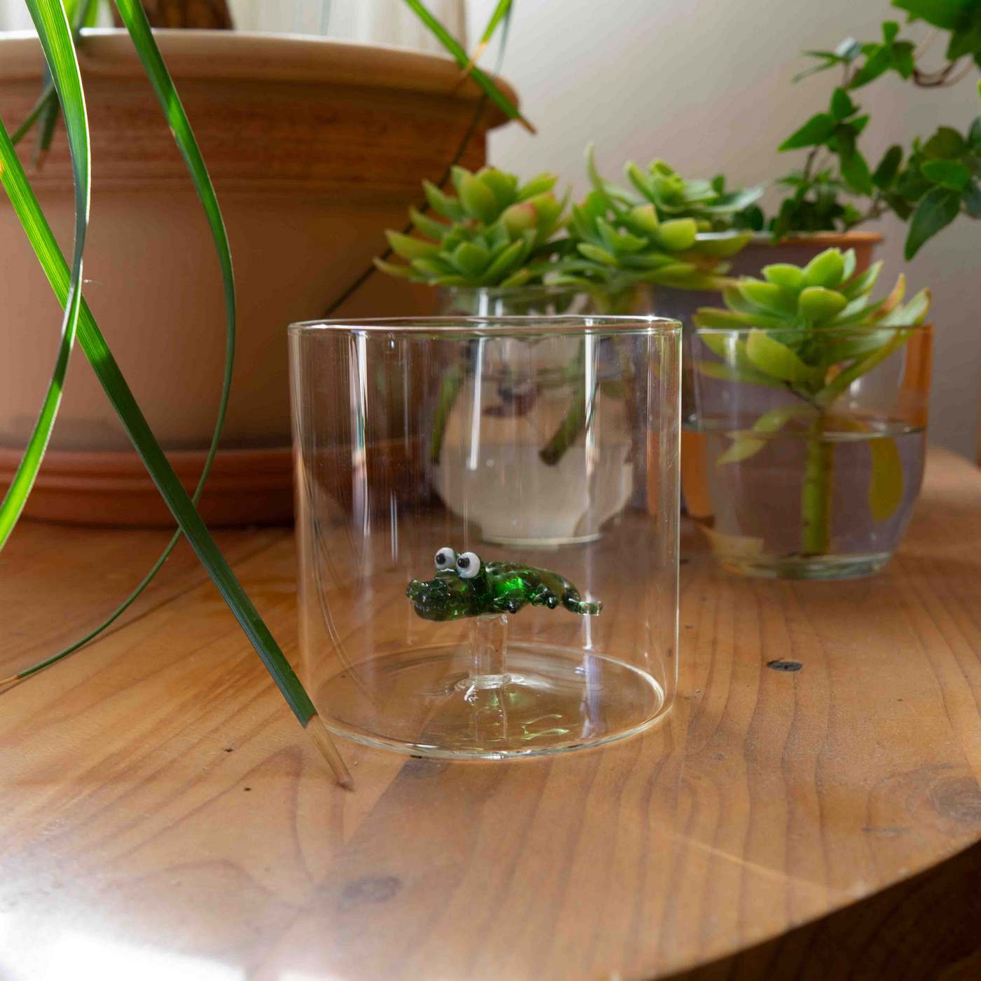 Monterey - Lot De 2 Gobelets Alligators - Verre Borosilicate - 250ml
