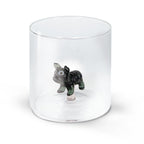 Monterey - Lot De 2 Gobelets Bulldog Français - Verre Borosilicate - 250ml