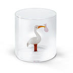 Monterey - Lot De 2 Gobelets Cigogne Porte-Bébé Roses - Verre Borosilicate - 250ml