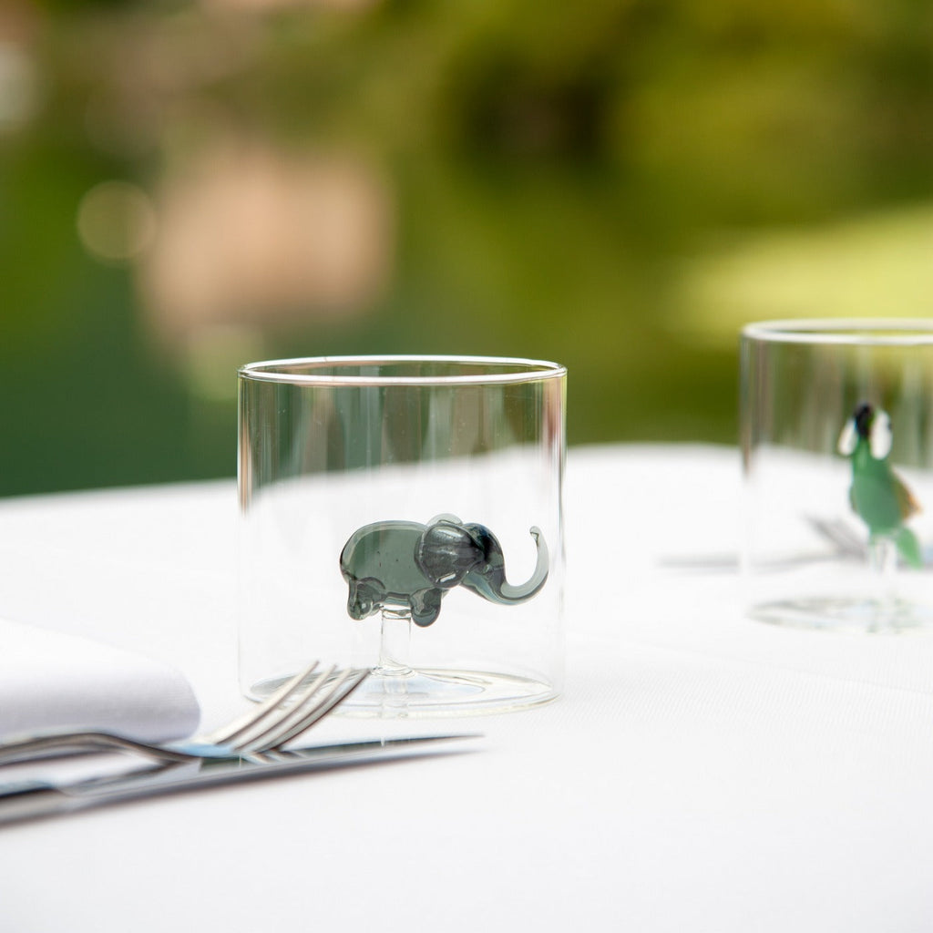 Monterey - Lot De 2 Gobelets Elephants - Verre Borosilicate - 250ml