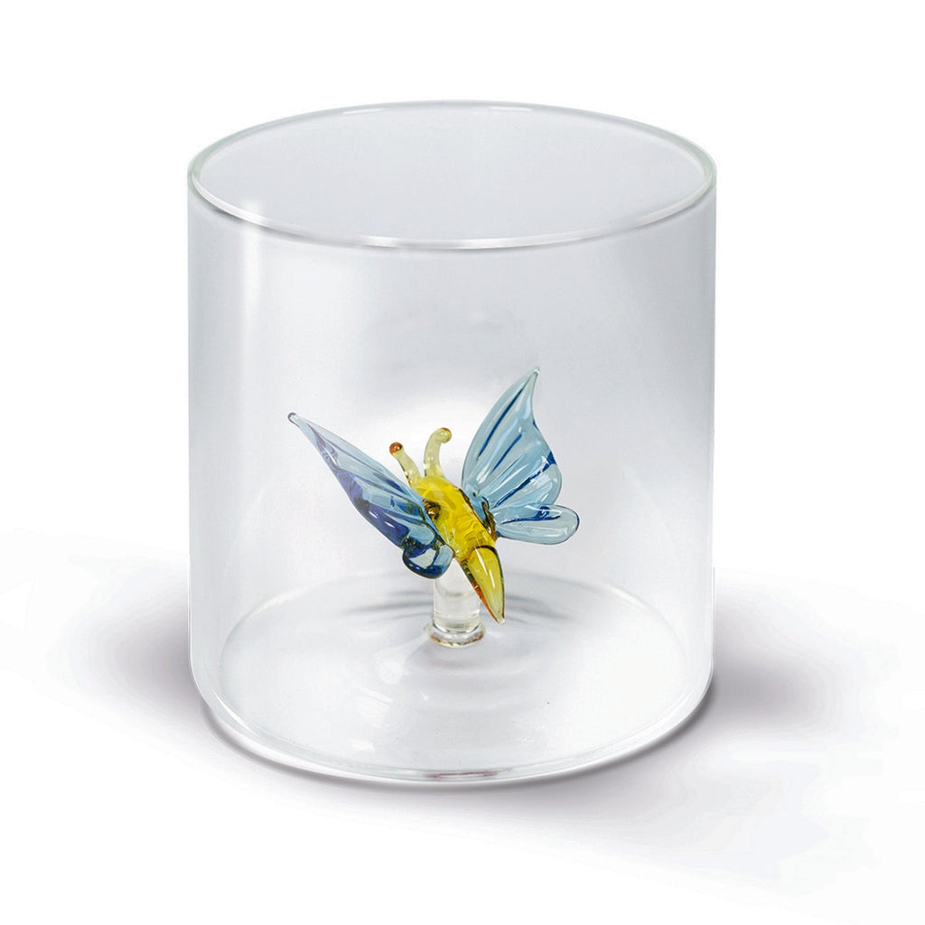 Monterey - Lot De 2 Gobelets Papillons - Verre Borosilicate - 250ml