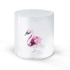 Monterey - Lot De 2 Gobelets Flamant Roses - Verre Borosilicate - 250ml