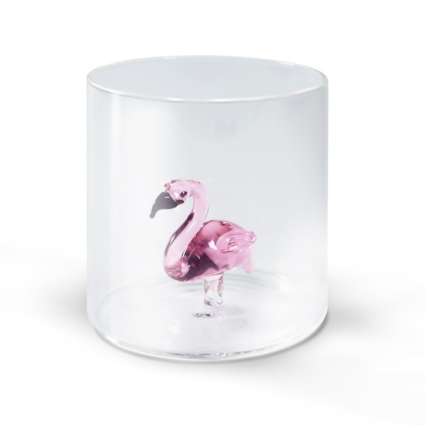 Monterey - Lot De 2 Gobelets Flamant Roses - Verre Borosilicate - 250ml