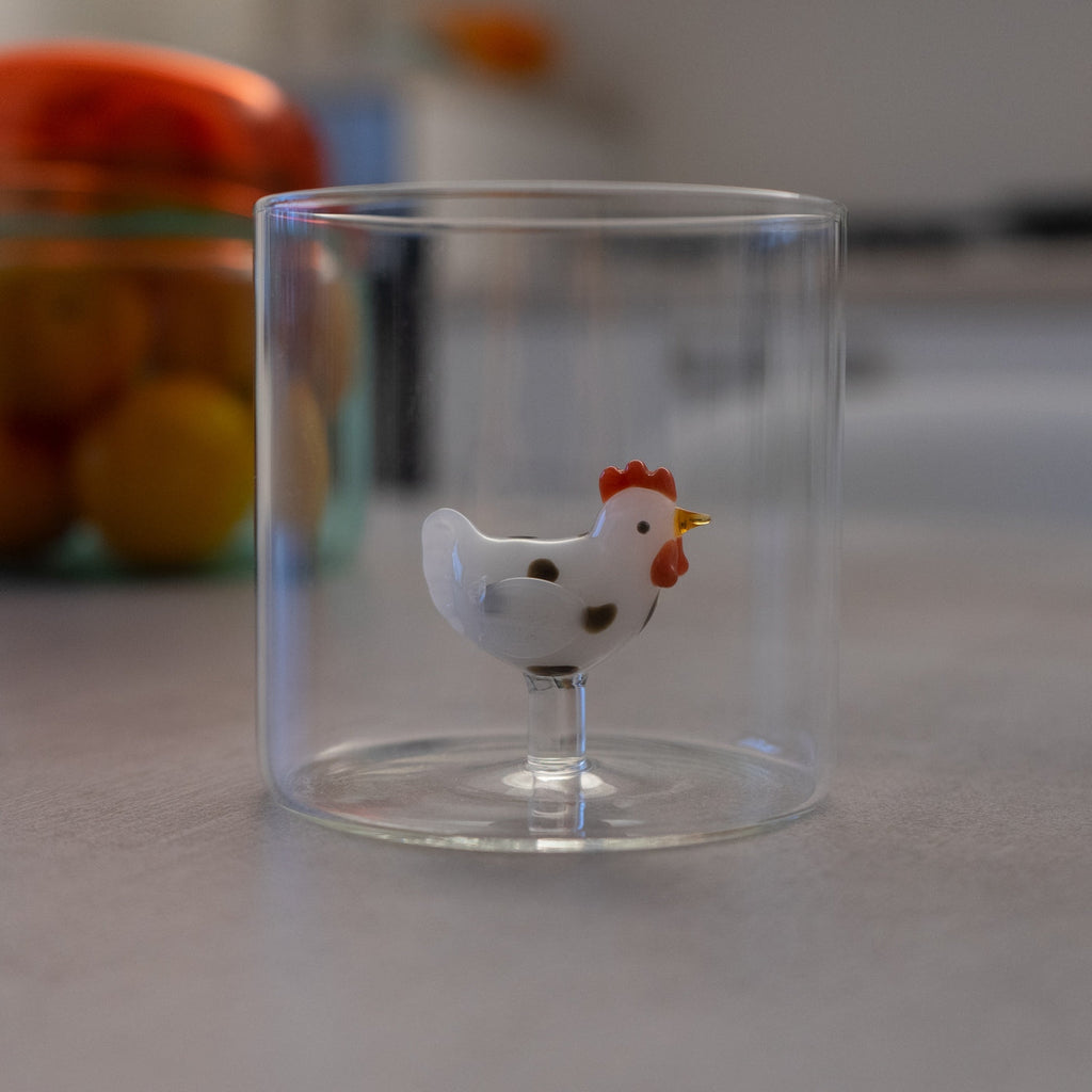 Monterey - Lot De 2 Gobelets Poule Blanches - Verre Borosilicate - 250ml