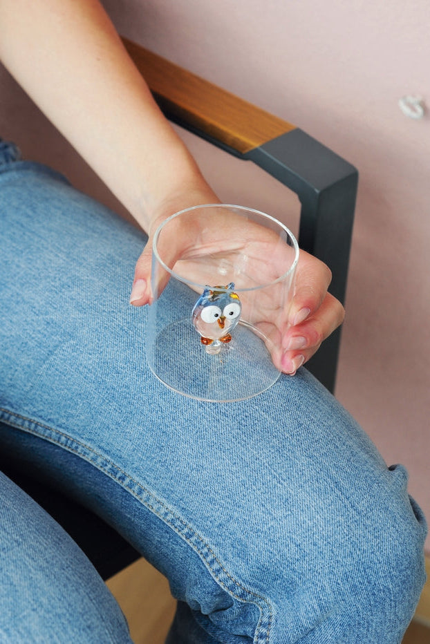 Monterey - Lot De 2 Gobelets Chouettes - Verre Borosilicate - 250ml
