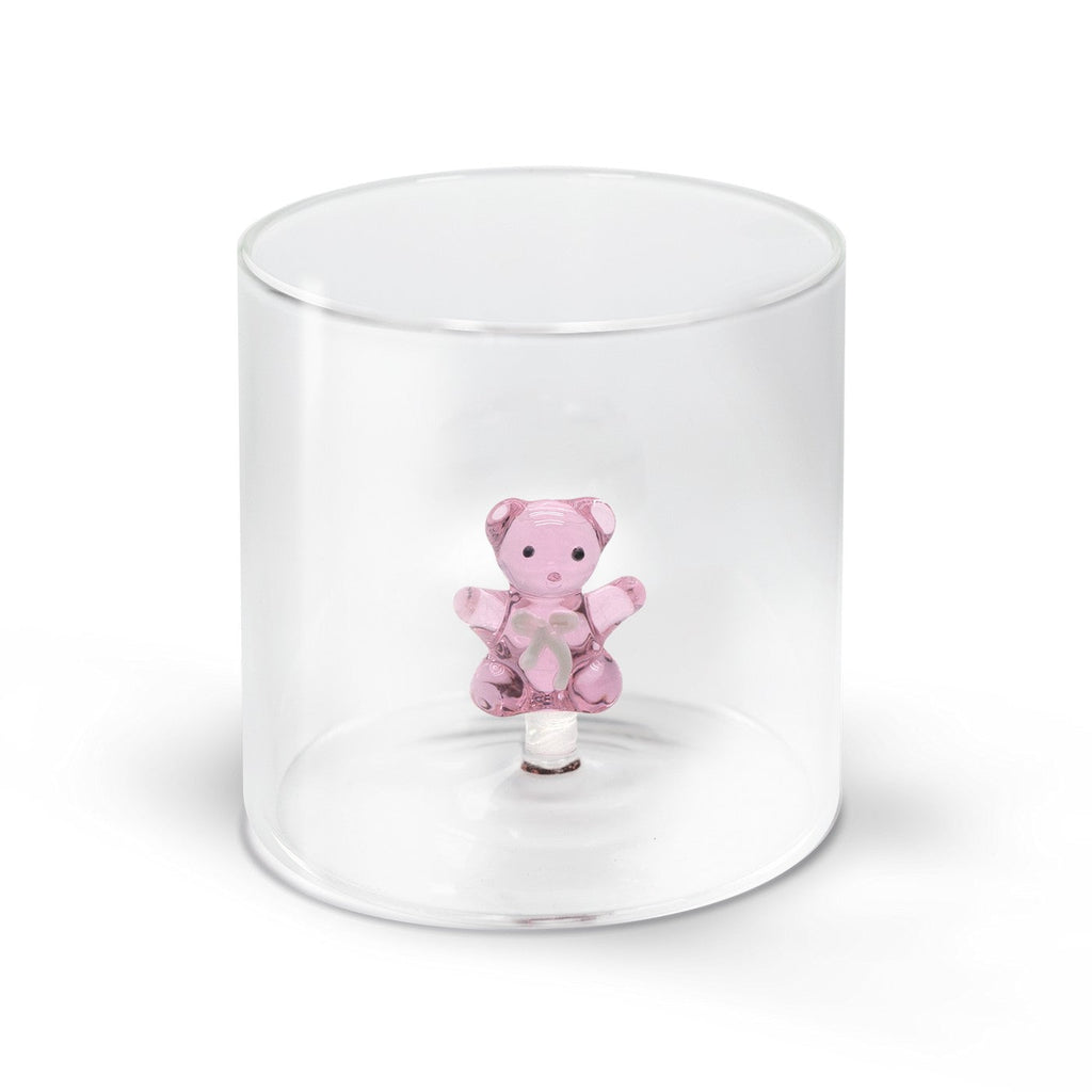 Monterey - Lot De 2 Gobelets Peluche Roses - Verre Borosilicate - 250ml