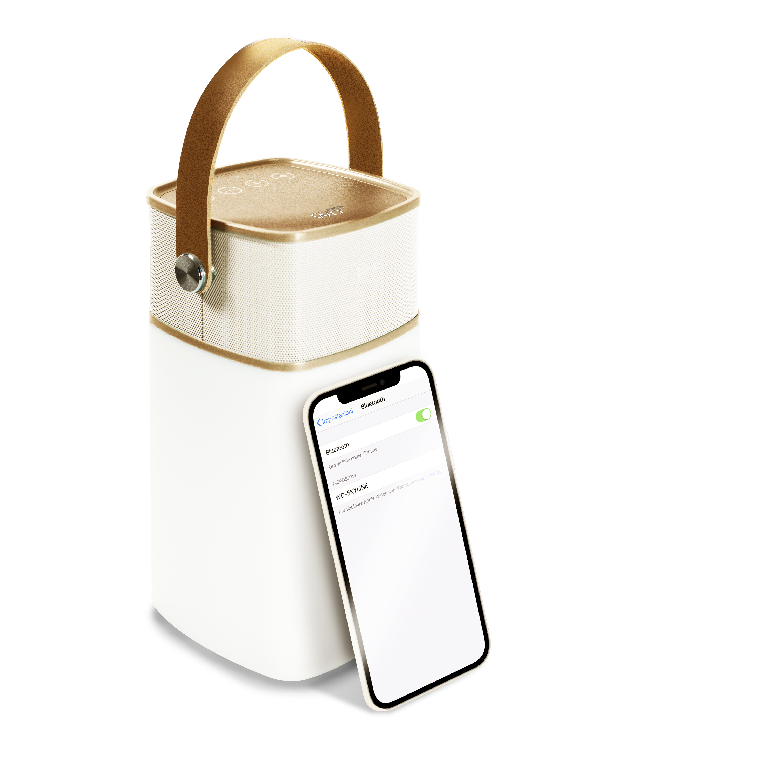 Milano - Enceinte Bluetooth Avec Lumière LED - Or