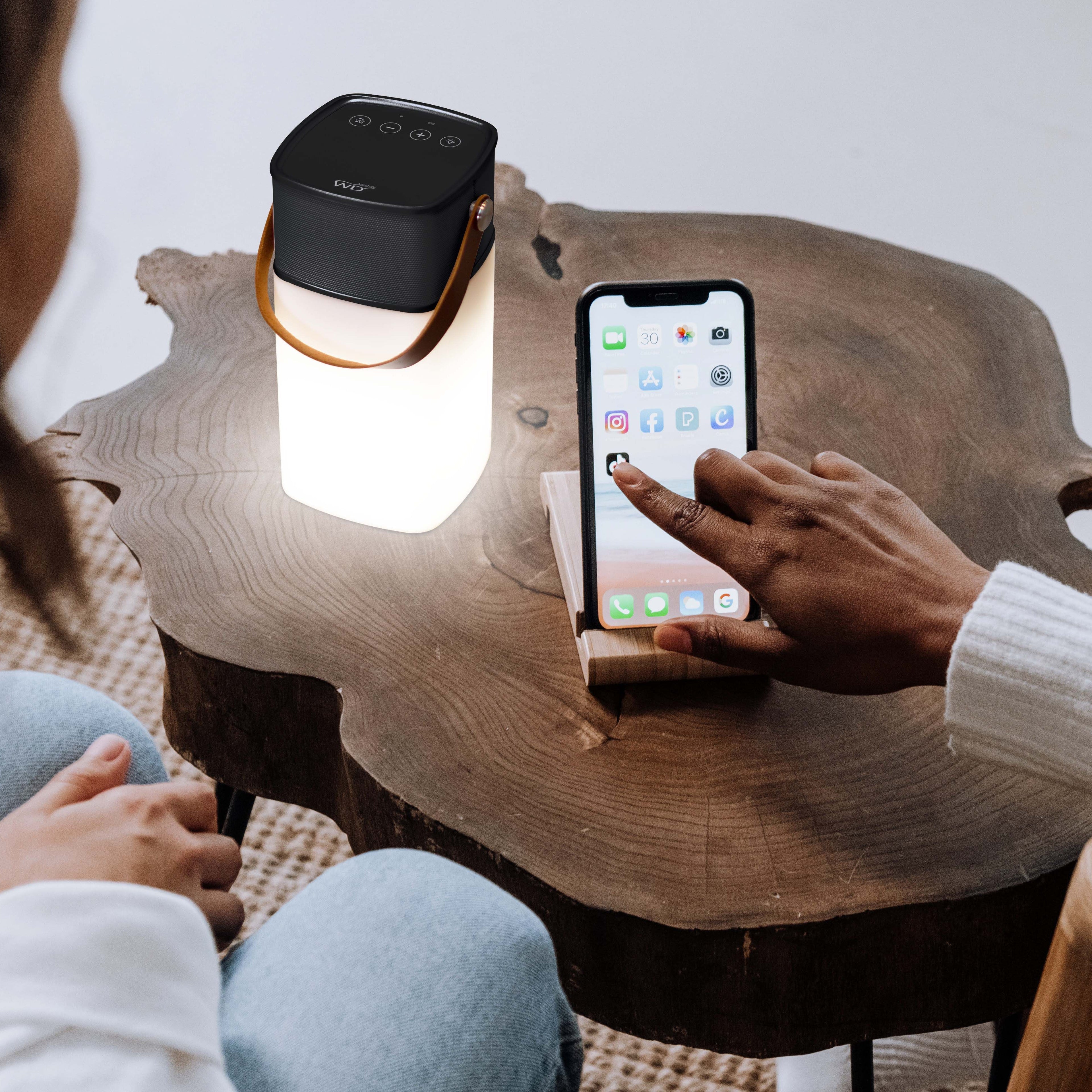Milano - Enceinte Bluetooth Avec Lumière LED - Noir