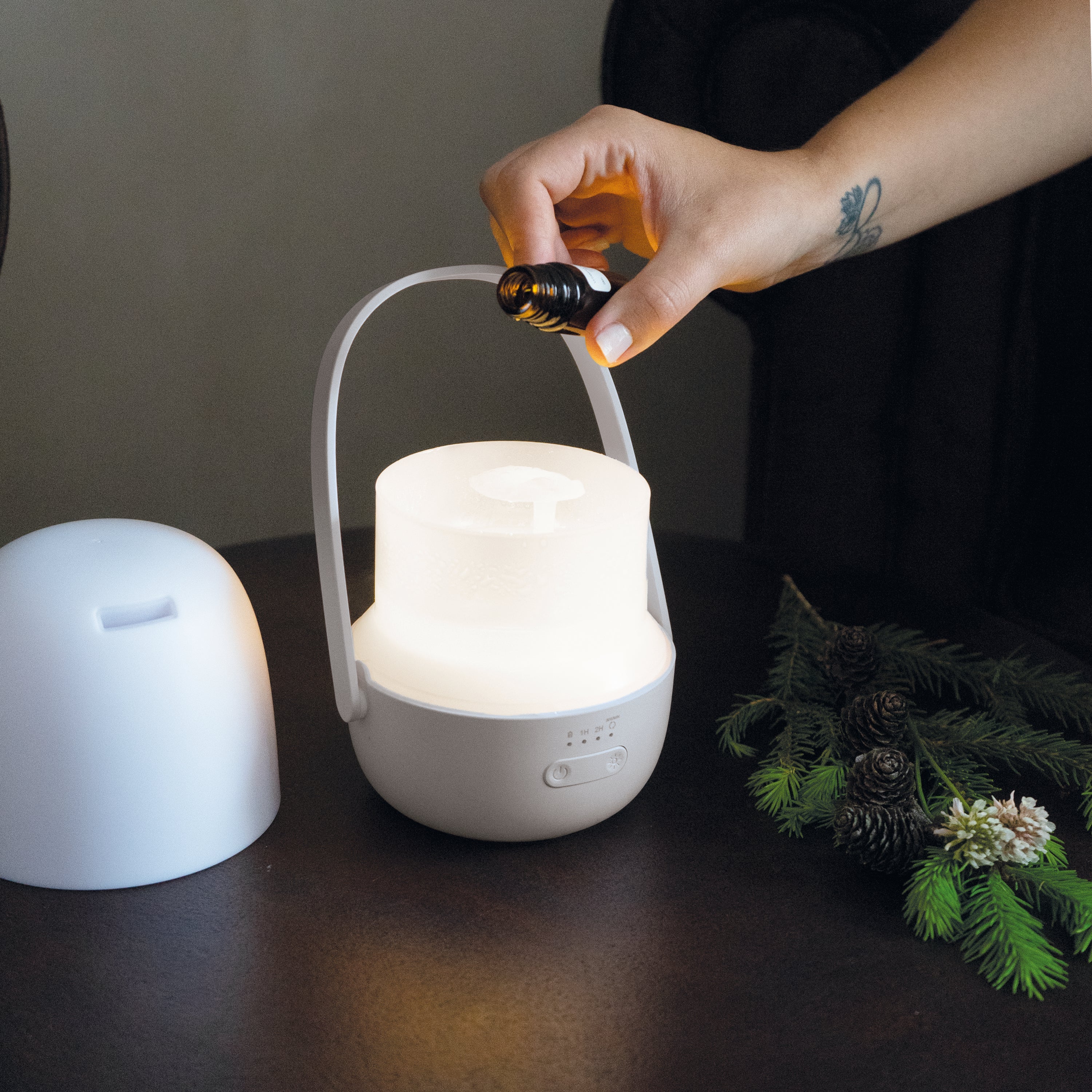 Milano - Diffuseur Ultrasonique Sans Fil Et Rechargeable Avec Lumière LED