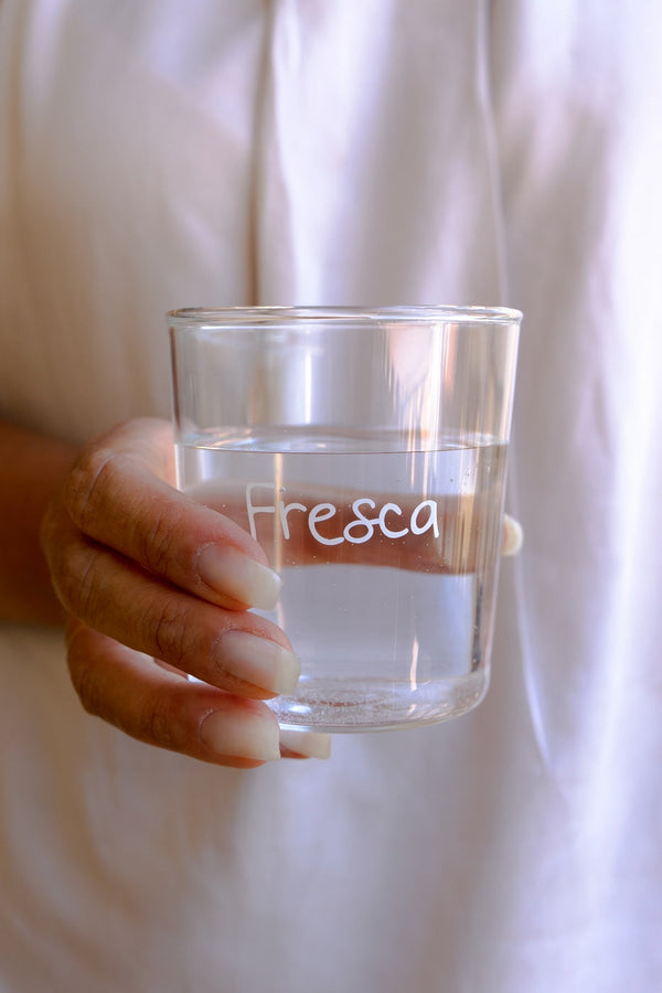 Siena - Set De 6 Gobelets Avec Inscriptions Blanches - Verre Borosilicate - 300ml