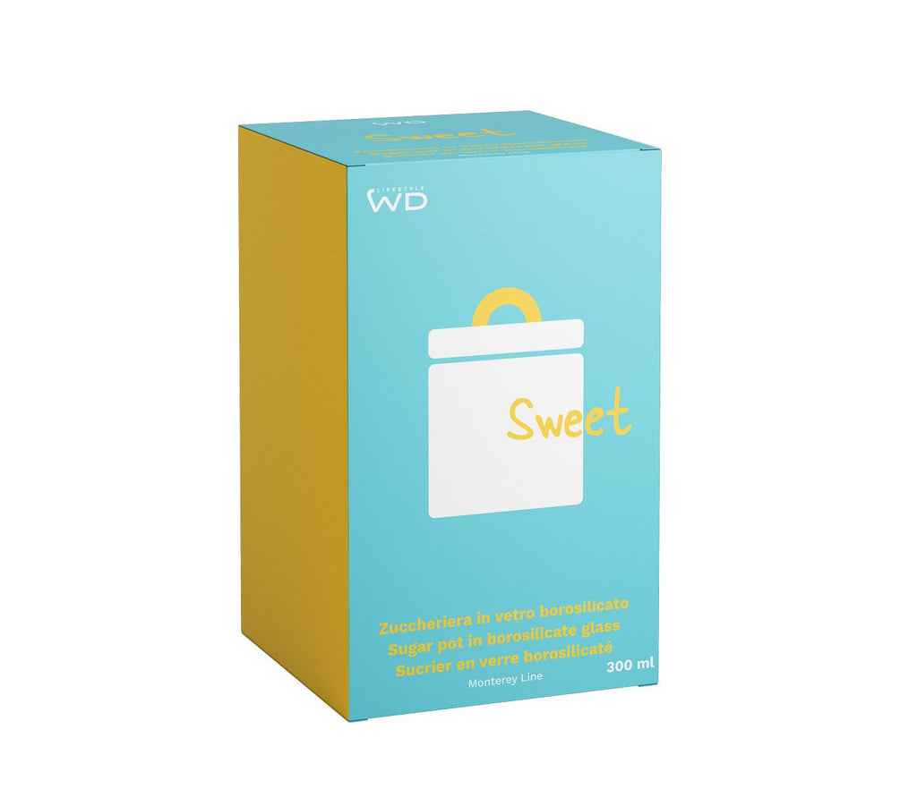 Monterey - Lot De 2 Pots À Sucre Avec Bouchon Hermétique - Blanc - Verre Borosilicate - 300ml