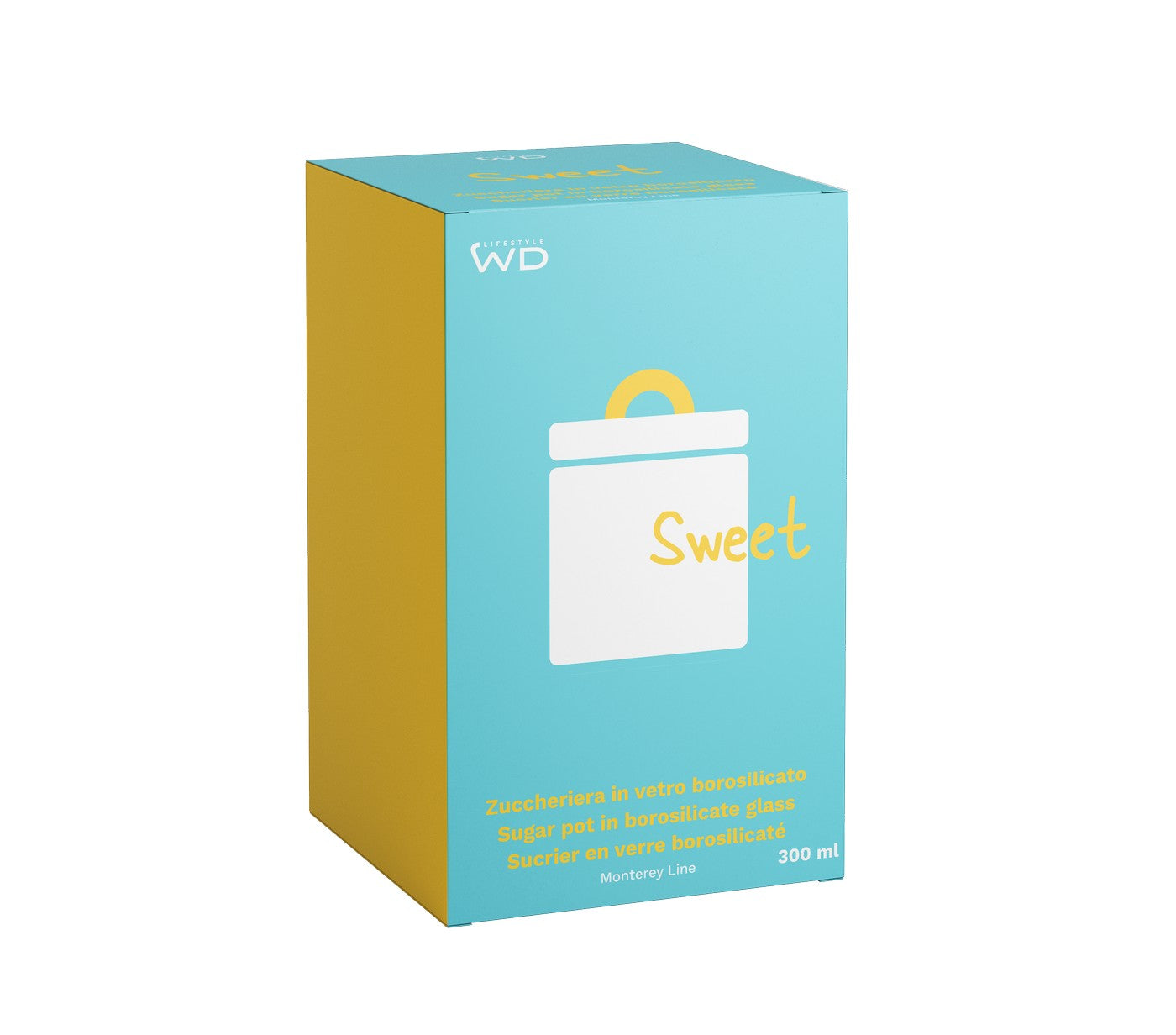 Monterey - Lot De 2 Pots À Sucre Avec Bouchon Hermétique - Blanc - Verre Borosilicate - 300ml
