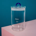 Monterey - Lot De 2 Pots Avec Bouchon Hermétique - Bleu - Verre Borosilicate - 1,5L