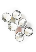 Set De 6 Bols Décorés D'Un Extérieur Mat Unicolore