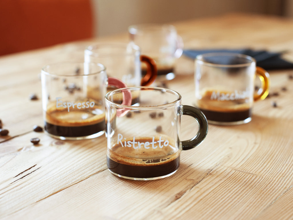 Monterey - Ensemble De 4 Tasses À Café Avec Anse - Verre Borosilicate
