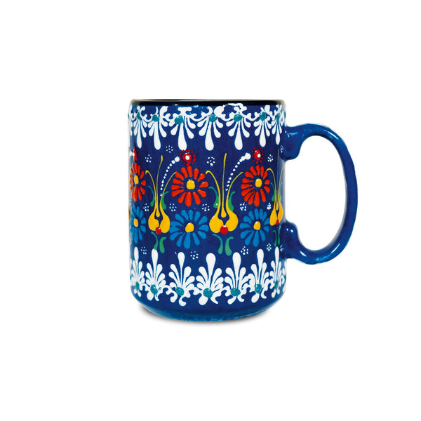 Istanbul - Lot De 2 Mugs Avec Décor - Bleu - Céramique - 280ml