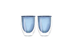 Monterey - Set De 2 Verres À Double Paroi - Bleu - Verre Borosilicate - 250ml