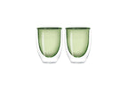 Monterey - Set De 2 Verres À Double Paroi - Vert - Verre Borosilicate - 250ml