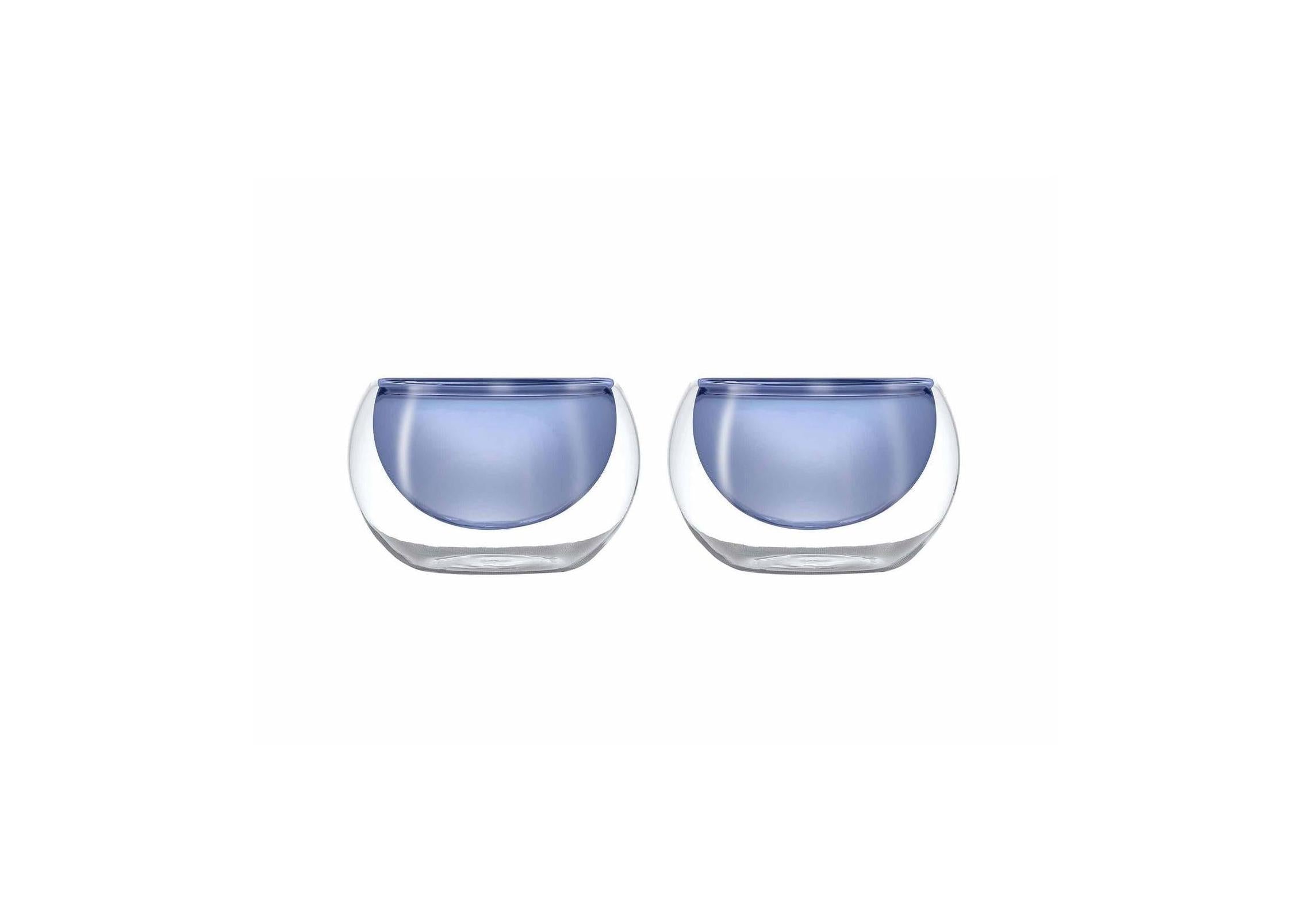 Monterey - Set De 2 Bols - Bleu - Verre Borosilicate - 180ml