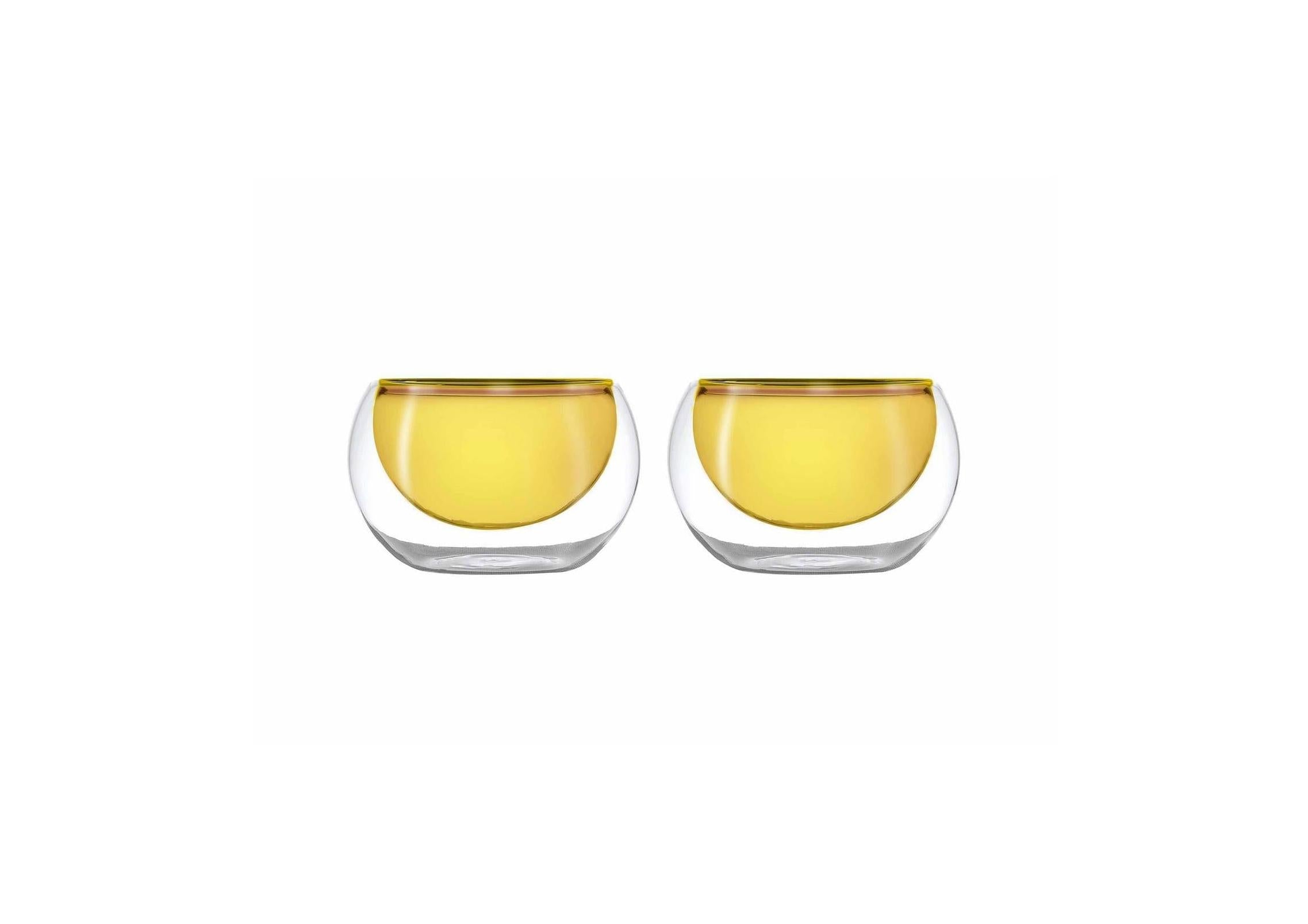 Monterey - Set De 2 Bols - Jaune - Verre Borosilicate - 180ml