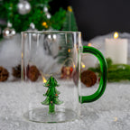 Monterey - Lot De 2 Mugs Sapins - Verre Borosilicate - 420ml