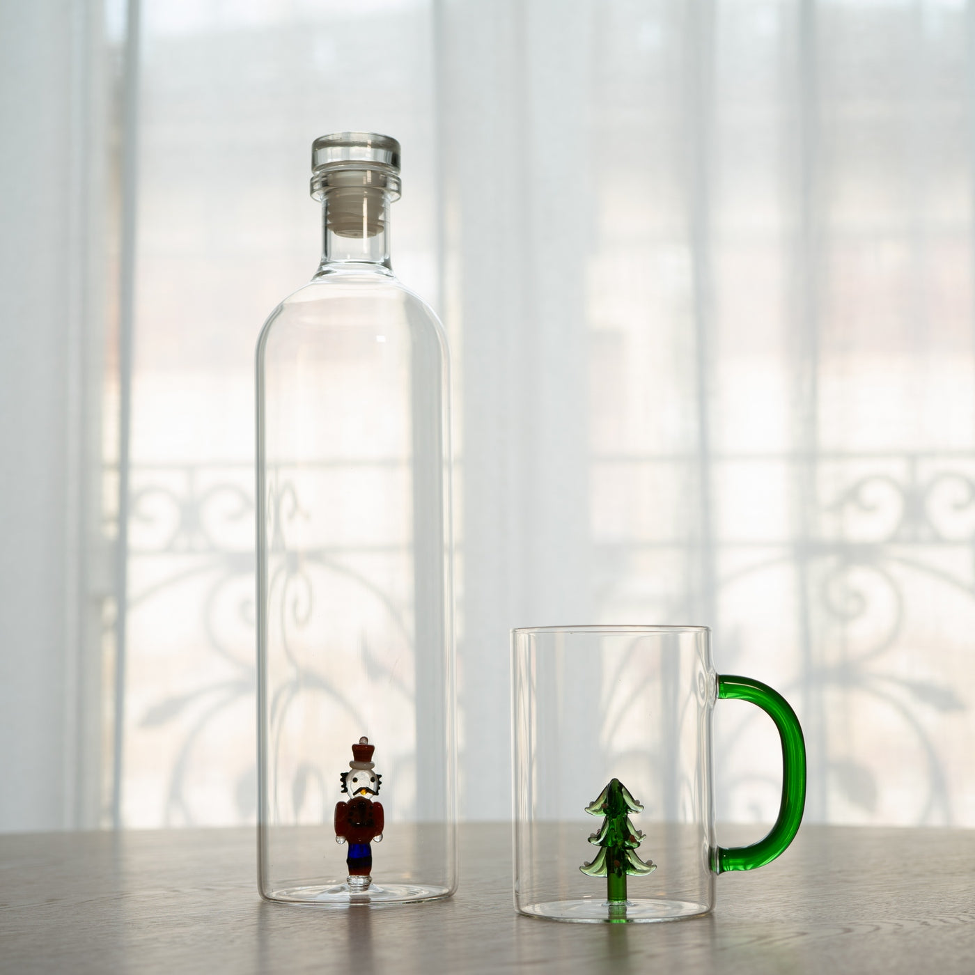Monterey - Lot De 2 Mugs Sapins - Verre Borosilicate - 420ml