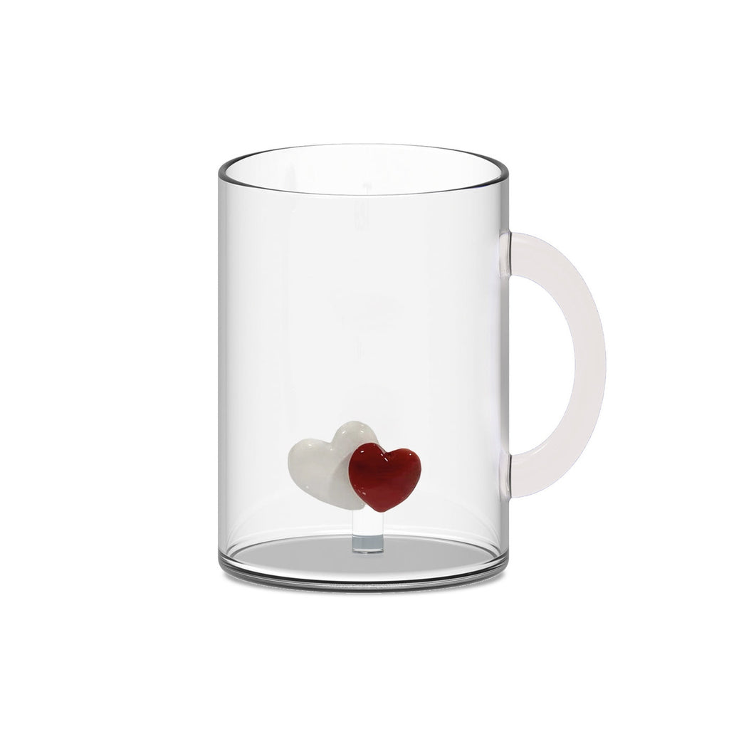 Monterey - Lot De 2 Mugs Cœurs - Verre Borosilicate - 420ml