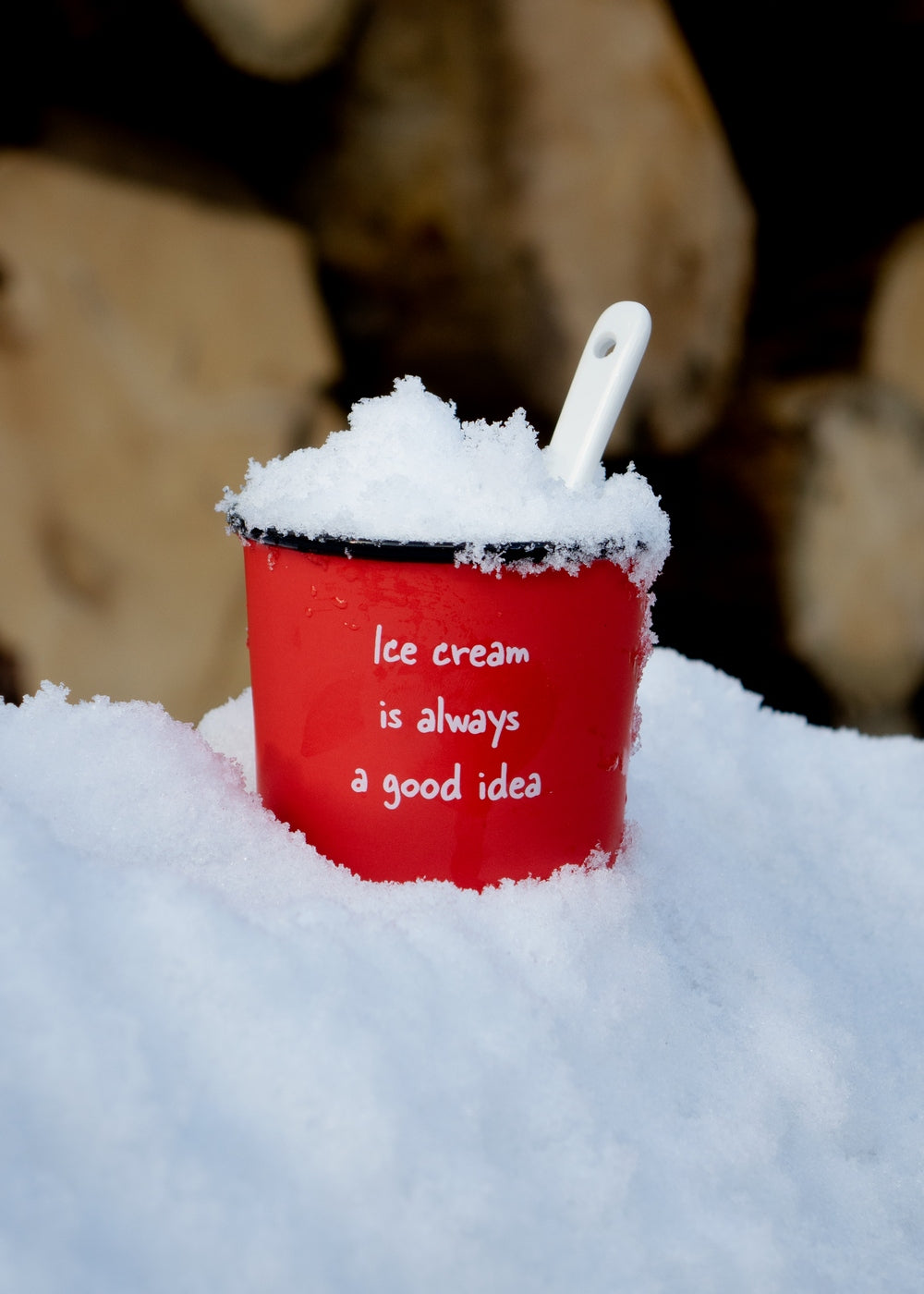 Set De 4 Coupes À Glace Colorées Avec Cuillère En New Bone China