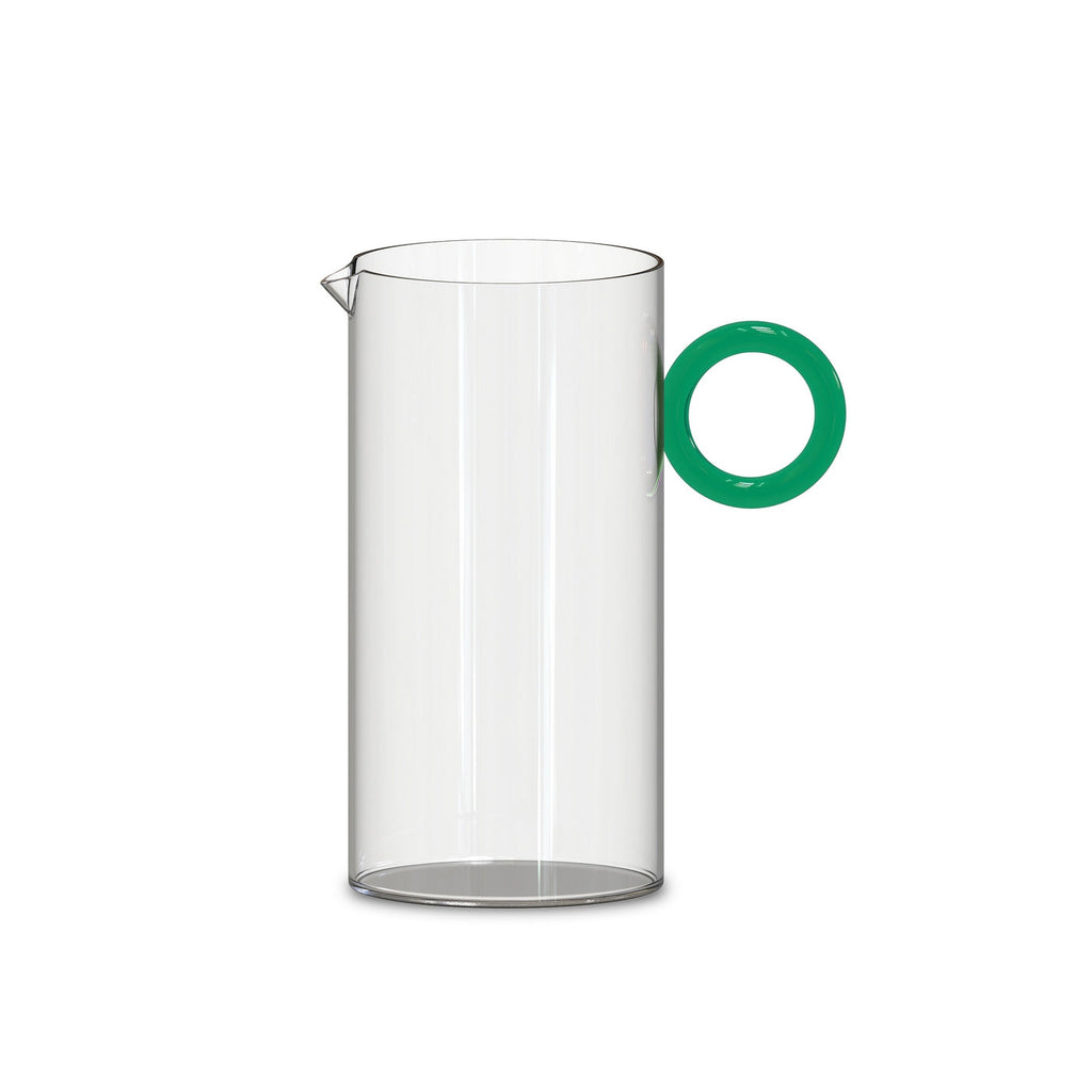 Olimpia - Carafe Avec Poignée Colorée À Anneau - Verre Borosilicate - 1,2L