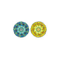 Istanbul - Lot De 2 Assiettes À Dessert - Jaune Et Bleu - Céramique