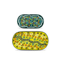 Istanbul - Lot De 2 Assiettes Ovales - Jaune Et Vert - Céramique