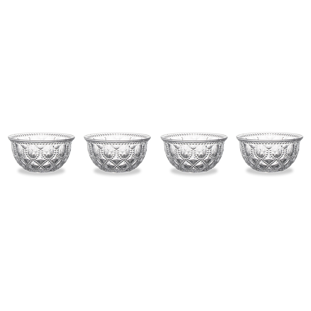 Dubai - Ensemble De 4 Coupes À Dessert - Transparent - Verre Borosilicate